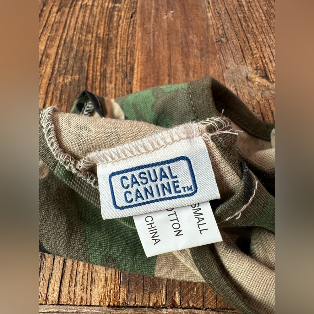Casual Canine Camouflage Dog Tank Top - Green and Black - Picture 3 of 4
